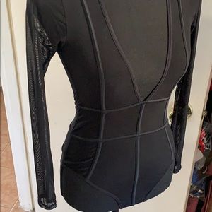 black sheer bodysuit